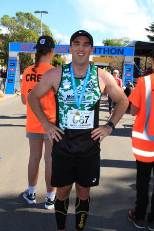 Rotorua Marathon, Finish line with medal